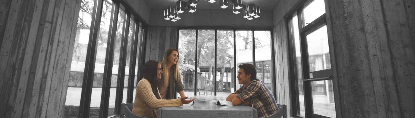 Trent Students sitting together