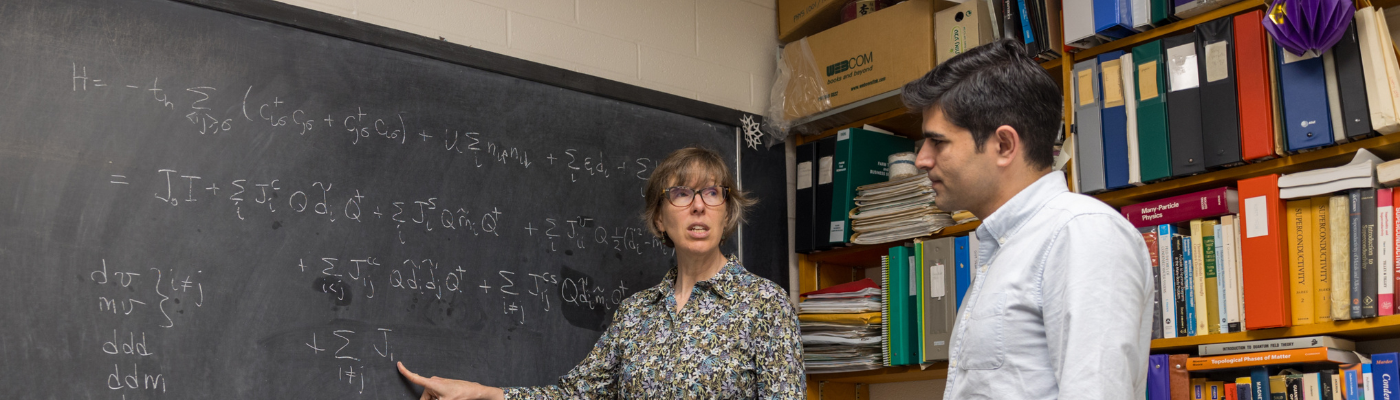 graduate student with professor