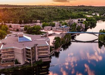 Aerial shot of Bata library