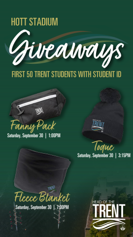 HOTT weekend giveways for Trent students