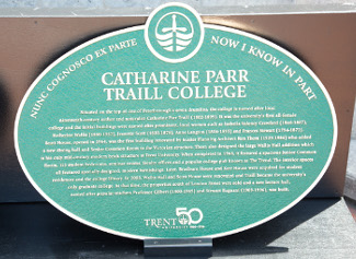Green Plaque Celebrating Trent's 50th anniversary for: Catharine Parr Traill College