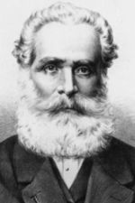 A heavily beard black and white portrait of Michael Thonet
