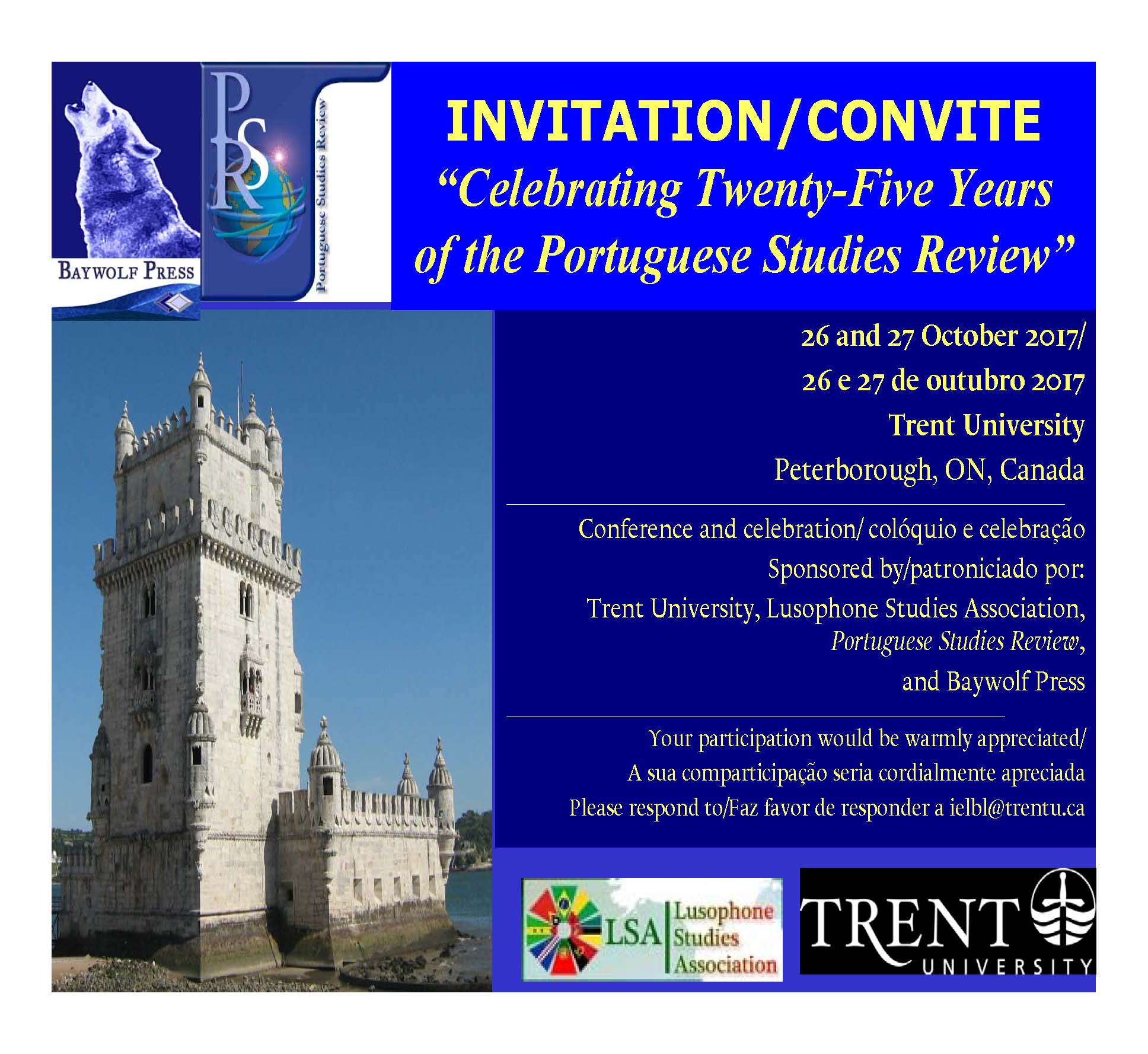 Invitation “Celebrating Twenty-Years of the Portuguese Studies Review”