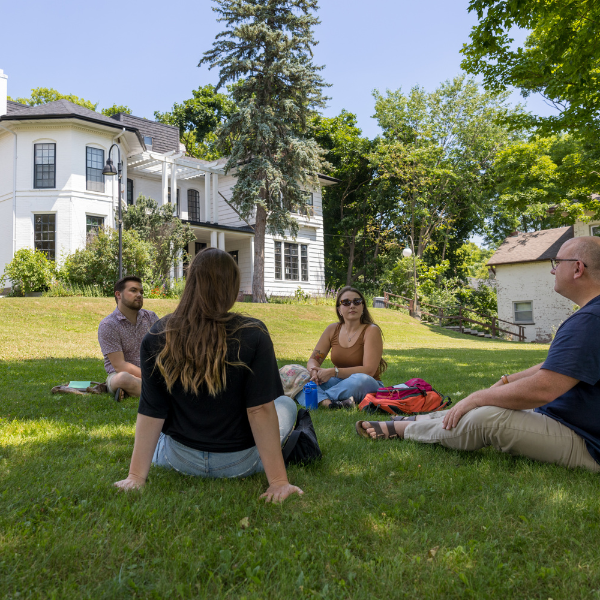 A group of students at Traill College.