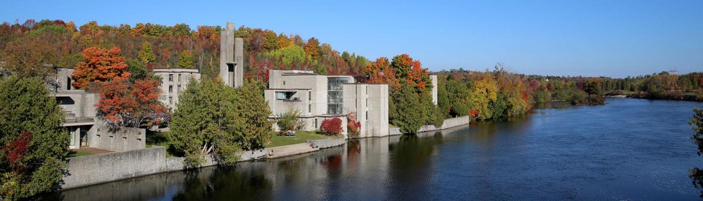 Champlain College looking from Faryon Bridge