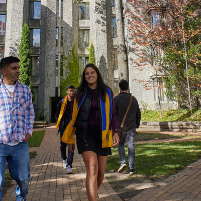 Students outside of Champlain College.
