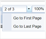 VIP Metric Report - Page number Drop-down menu 
