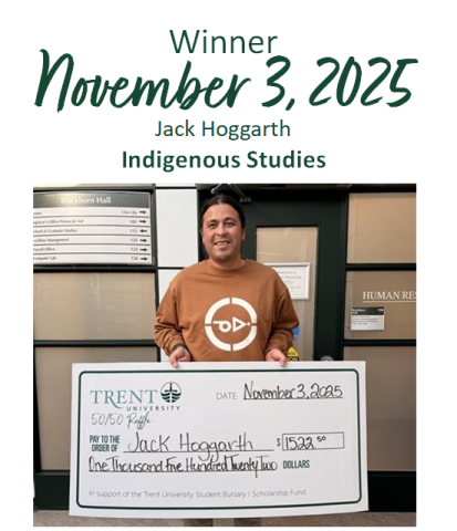 Winner Jack Hoggarth holding up his cheque