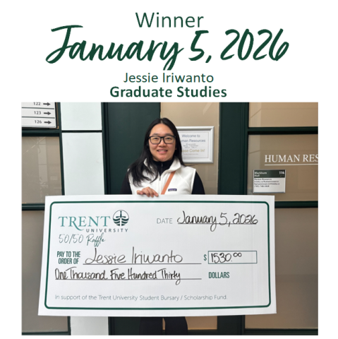 Jessie Holding her cheque