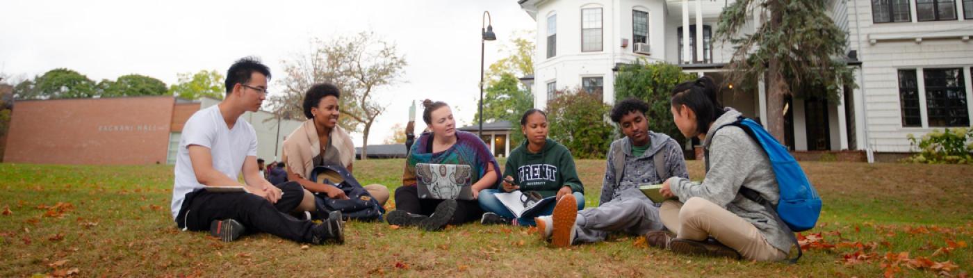 Students at Traill College in the Fall
