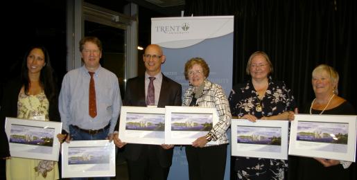In photo from left: Meghan Milson, Bill Kimball, Winston Meyer, Beth McMaster, Lucie Edwards, Margaret Lightbody