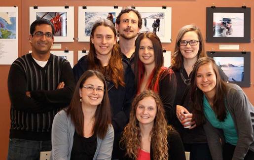 Graduate students from the Health, Environment, and Indigenous Communities Research Group at their photography exhibition, Food For Thought