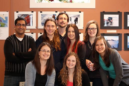Graduate students from the Health, Environment, and Indigenous Communities Research Group at their photography exhibition, Food For Thought