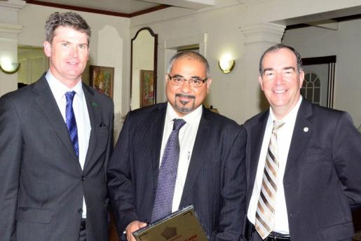 Drs. Neil Emery, Suresh Narine and Steven E. Franklin in Guyana