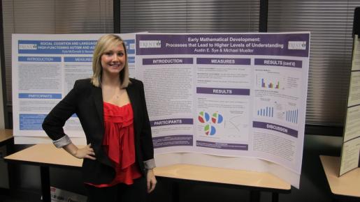Austin Sye with her presentation at Trent University's Poster Presentation Day in April 2011.