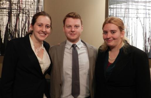 Entrepreneurship Games organizers and Trent students Emily Morrison, Will Cuthbert and Amanda Belanger