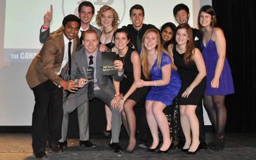 Photo (l-r): Laveen Jose (VP Academic), Ben Wilson (Incoming VP Finance), Jeffrey Ryan Minicola (President), Jenna Pilgrim (VP Marketing), Alexandria Guay (VP External Relations), Christopher Segovia (Incoming VP Internal Operations), Shealin Owens (Incoming VP External), Sana Virji (VP Finance), Amanda King (VP Student Affairs), Timothy Lam (Incoming VP Student Affairs), Carly Zubrickas (VP Internal Operations).