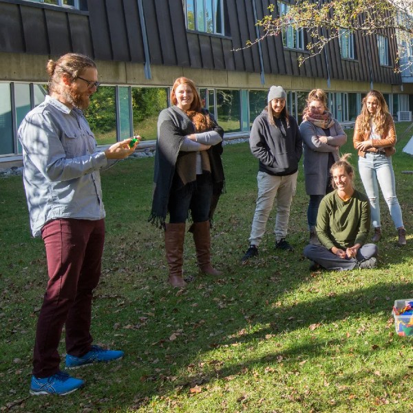 Students learning from a professor