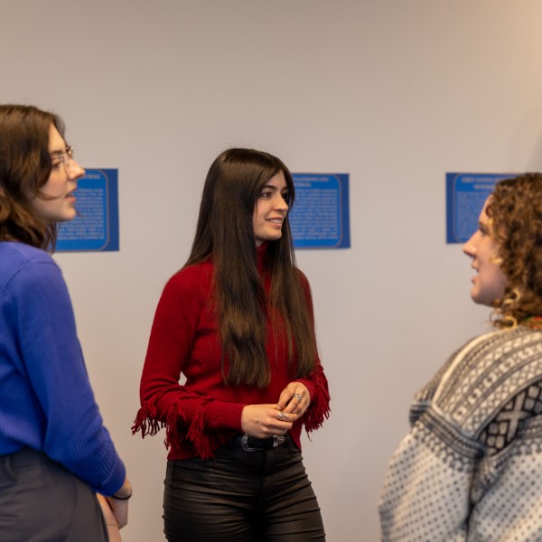 Students at a presentation
