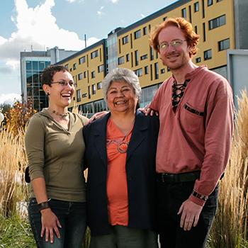 Students with faculty member
