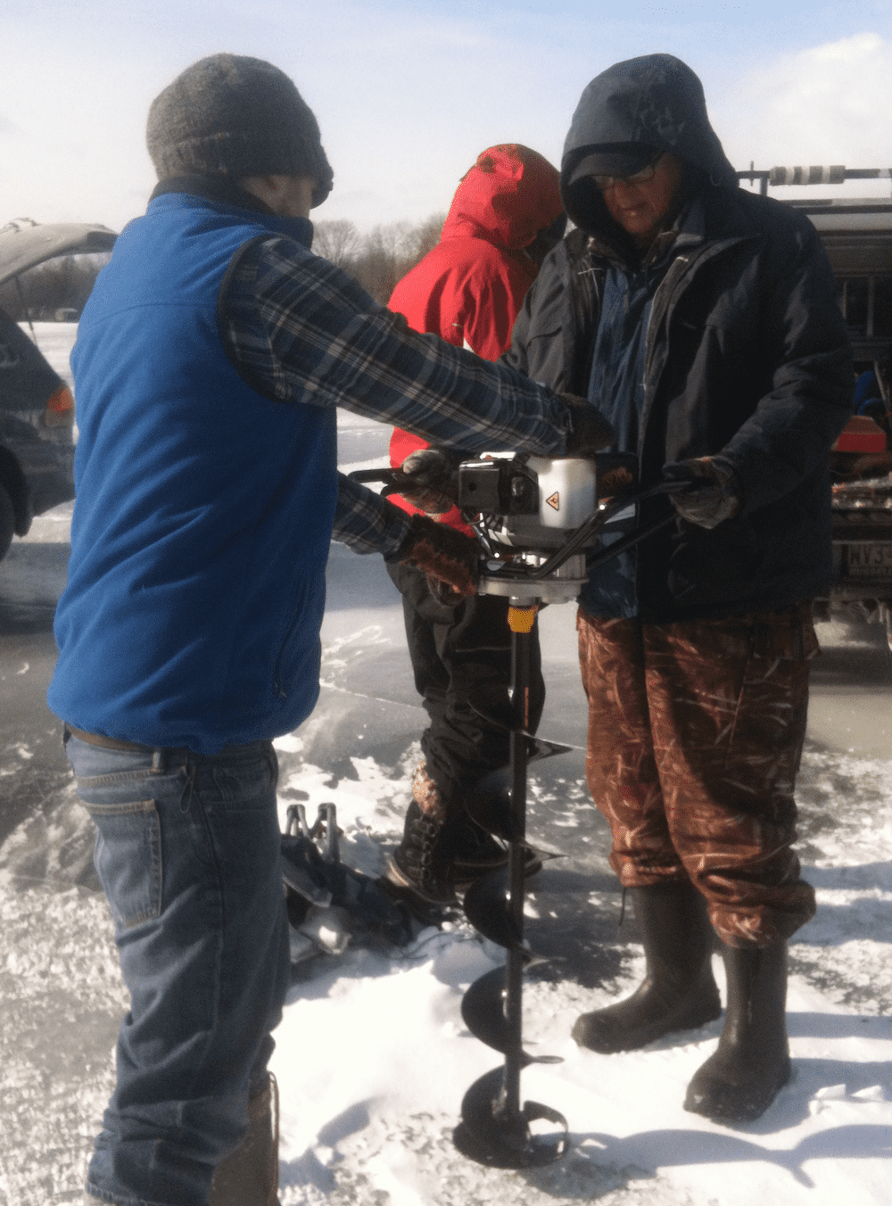 students performing an experiment