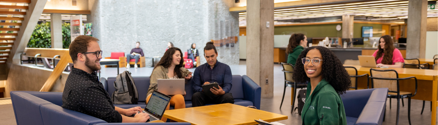 Group of students working together at a table