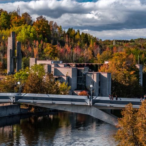 Photo of the Faryon Bridge at Trent University Peterborough Campus