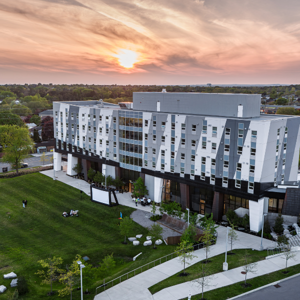 Aerial of Durham campus