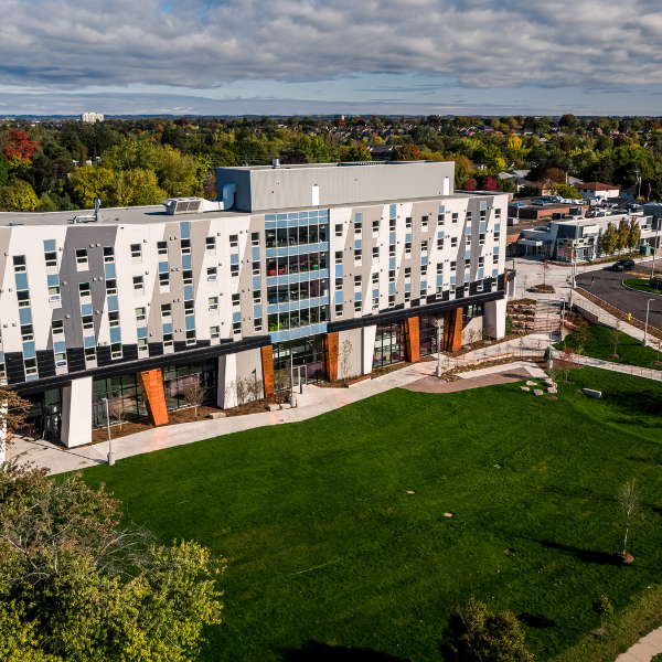 Aerial of Durham campus