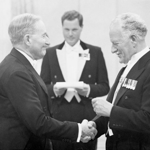 Hon. Eugene Forsey receiving the Order of Canada