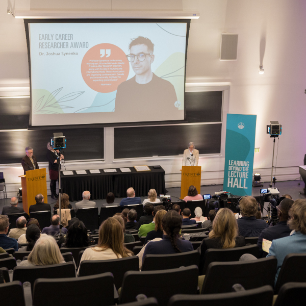 An award ceremony on campus