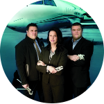 Group photo of Kate Ahrens, Eric Gillespie, and Sean Gillespie