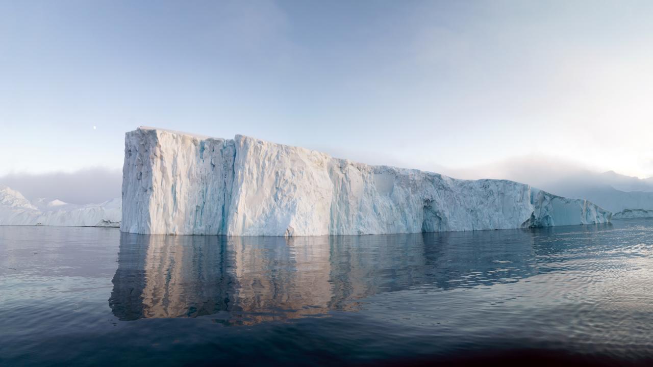 An iceberg in the ocean