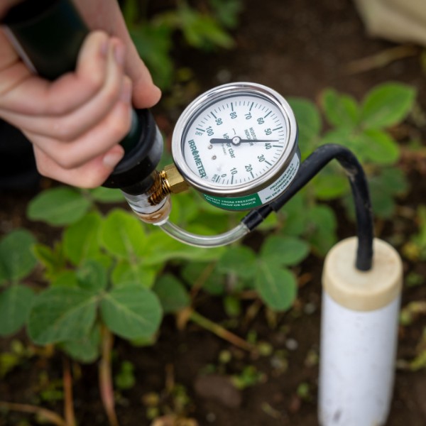 Students conducting experiments at the Reseearch Farm