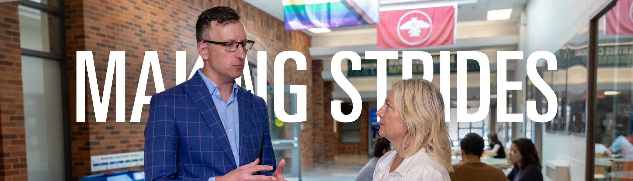 Chris and Cathy with the text making strides.