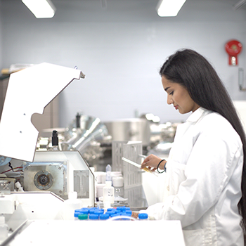 Photo of woman working in lab