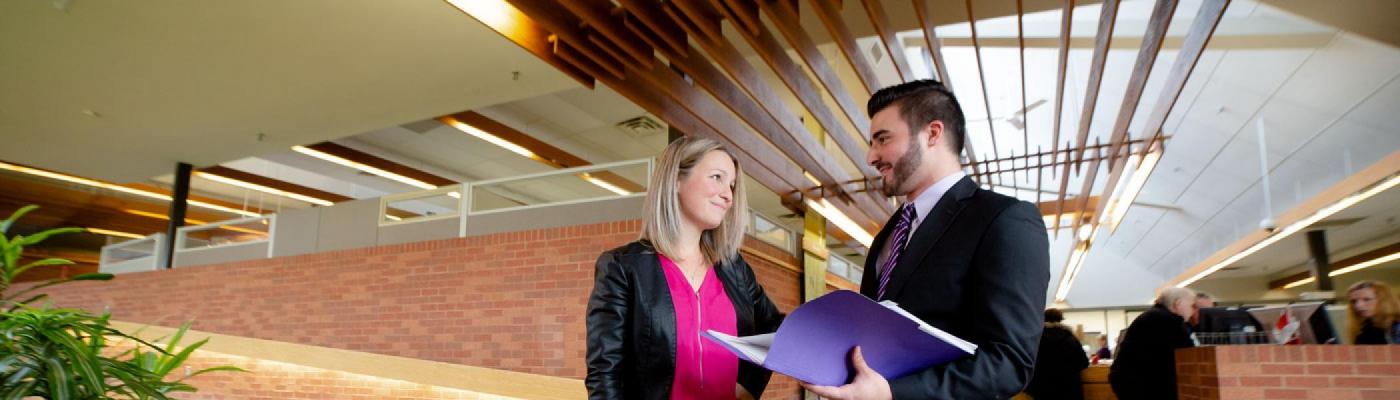 Photo of professor and student in Durham campus