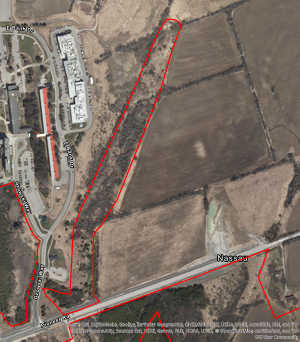 Otonabee Wetland Nature Area boundary on top of satellite photo