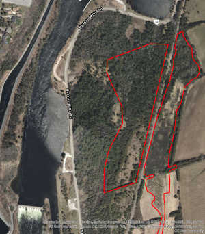 Promise Rock Nature Area boundary over satellite image