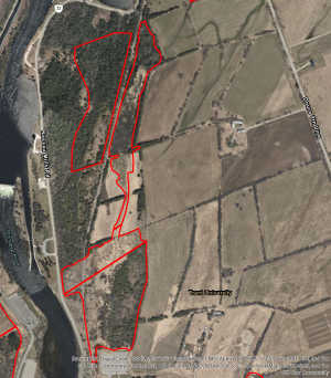 Wetland Complex Nature Area boundary over satellite image