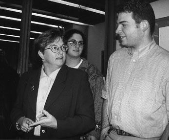 Bonnie Patterson meets
 students