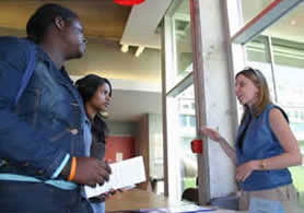 Trent students visit the Work/Study Abroad Fair at Gzowski College