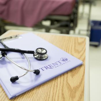 Stethoscope and notebook