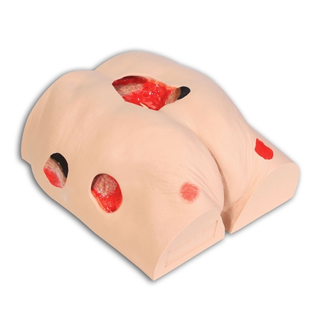 Buttocks task trainer with multiple wounds