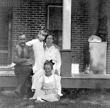 Oliver family on porch