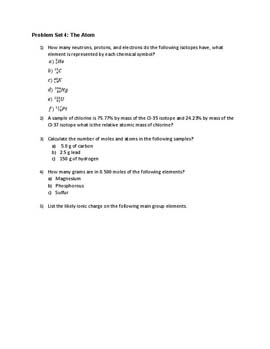 The Atom problem set