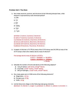 The Atom problem set solutions
