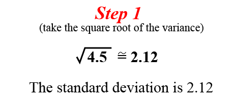 take the square route of the variance