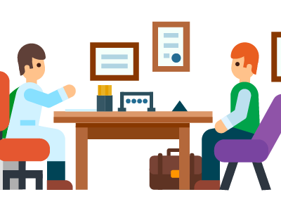 person seeking help from psychologist