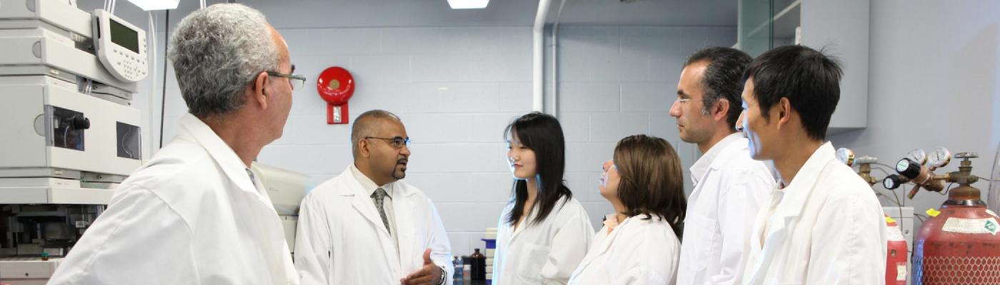 A group of researchers working in a lab.